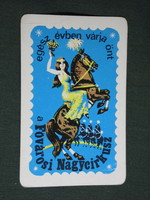 Card calendar, Budapest Grand Circus, Budapest, graphic artist, horse trainer, 1973, (5)