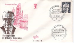 Memorial cards, fdcs 0424 (berlin) michel 394 1.70 euro