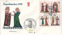 Memorial cards, fdcs 0446 (berlin) michel 354-357 5.00 euro