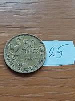 France 50 francs francs 1951 aluminum bronze, rooster 25.