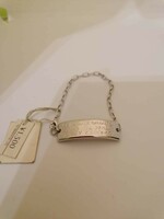Interesting silver-plated bracelet with letters