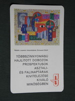 Card calendar, globus printing house, Budapest, graphic artist, 1973, (5)