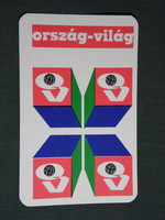 Kártyanaptár, Ország Világ magazin, újság,1973,   (5)