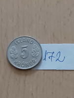 Iceland 5 kroner 1978 copper-nickel 172.