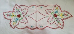 Embroidered floral needlework, runner, tablecloth 86 x 33 cm.