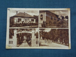 Postcard, Balatonmária, mosaic details, village resort, street detail