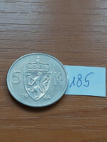 Norway 5 kroner 1964 v. King Olav, copper-nickel 185.