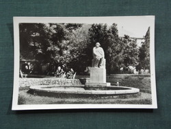 Postcard, Kaposvár rippl Rhone statue, park detail