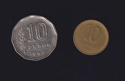 Argentina peso/centavo lot (2pcs) 1962,1992