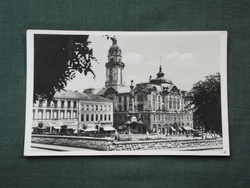Postcard, Pécs, Széchenyi square, town hall view detail,
