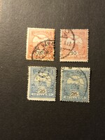Stamp row 1913 Turul row Hungarian Royal Mail
