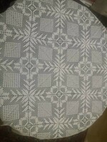 Old, art deco style lace tablecloth, 95x95