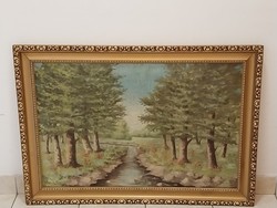 HATALMAS!!  SZEPESI KUSZKA JENŐ:Tájkép patakkal 104cm×74cm