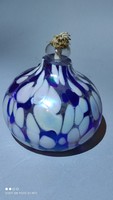 Iridescent glass oil lamp excellent condition