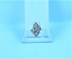 Wonderful 14k gold ring with diamond gems!!!