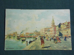 Postcard, Italy, Venice, Venezia Riva Schiavoni, skyline detail