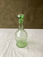 Old green glass bottle 30 cm.