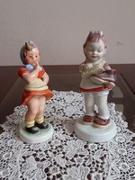 Porcelán és kerámia kislányok párban