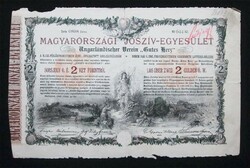 Magyarországi Jószív-Egyesület sorsjegy 2 forint 1888