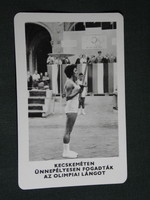 Card calendar, sports propaganda, Olympic champions, receiving the Olympic flame on a goat, 1973, (5)