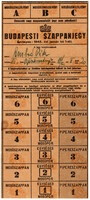 Budapest soap ticket 1945