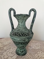 Antik görög hatású kerámia amfóra váza. 35 cm!
