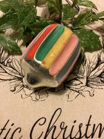 Old glass colorful striped lantern Christmas tree decoration