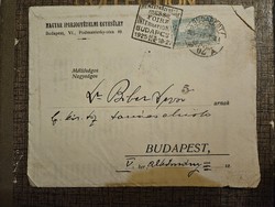 1925-ös Levél Budapest  propaganda bélyegzéssel