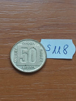 Yugoslavia 50 dinars 1988 brass s118
