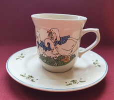 Libás húsvéti Mandarin RB porcelán kávés teás szett csésze bögre tányér csészealj