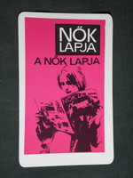 Kártyanaptár, Nők Lapja ,újság,magazin,grafikai rajzos, női modell, 1972,   (5)