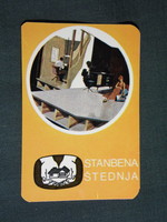 Kártyanaptár,Jugoszlávia,Újvidék,Novosadska Banka,bank,takarékpénztár,lakástakarék, 1972,   (5)