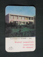 Kártyanaptár, Románia, OTOPENI Coop ABC áruház, 1972,   (5)