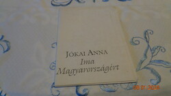 Anna Jókai: prayer for Hungary and the angel from the daughter-in-law c. An older copy of a poem