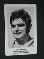 Kártyanaptár,Sportpropaganda,Olimpia bajnokok,Kiss Ferenc birkózó bronzérmes, 1973,   (5)