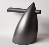 Philippe starck industrial/postmodern 'hot bertaa' kettle, 'anthracite' version, 1989 alessi