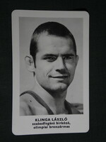 Kártyanaptár,Sportpropaganda,Olimpia bajnokok,Klinga László birkózó bronzérem, 1973,   (5)