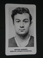 Kártyanaptár,Sportpropaganda,Olimpia bajnokok,Botos András ökölvívó bronzérmes, 1973,   (5)