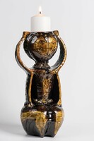 Pázmándi Antal kerámia szobor gyertyatartó - 30 cm