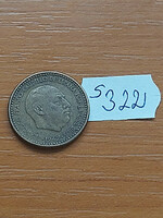 Spain 1 peseta 1947 francisco franco, aluminium-bronze s322