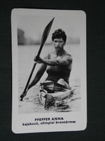 Card calendar, sports propaganda, Olympic champions, Anna Pfeffer kayaking bronze medalist, 1973, (5)