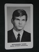 Card calendar, sports propaganda, Olympic champions, Tamás Wichmann canoeing silver medalist, 1973, (5)
