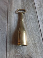 Solid old copper corkscrew and bottle opener (19x4 cm)