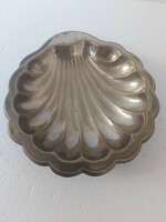 Art Deco magyar ezüst kagyló formajú kînáló golyó làbakon