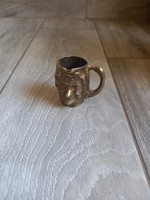 Old tinned toby jug cup (5.6x5.3x4 cm)