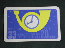 Card calendar, Hungarian post office, graphic artist, price table, 1972, (5)