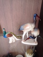 Ravenclaw porcelain heron + peacock