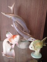 Hollóházi halak porcelán