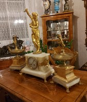 Antique empire fire gilded table clock!