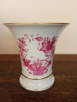 Herend Indian basket vase with pur pur pattern